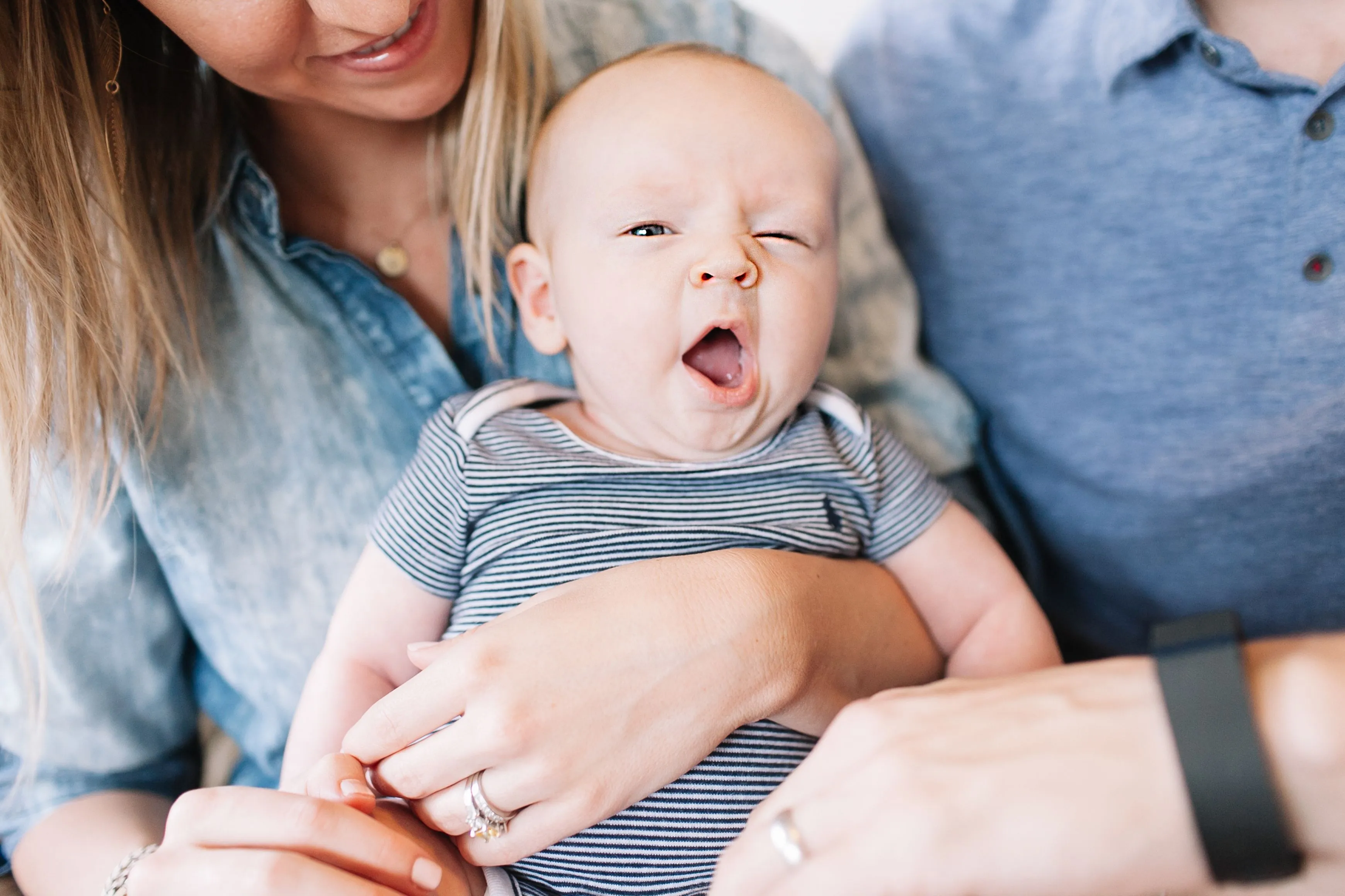 A joyful family moment.